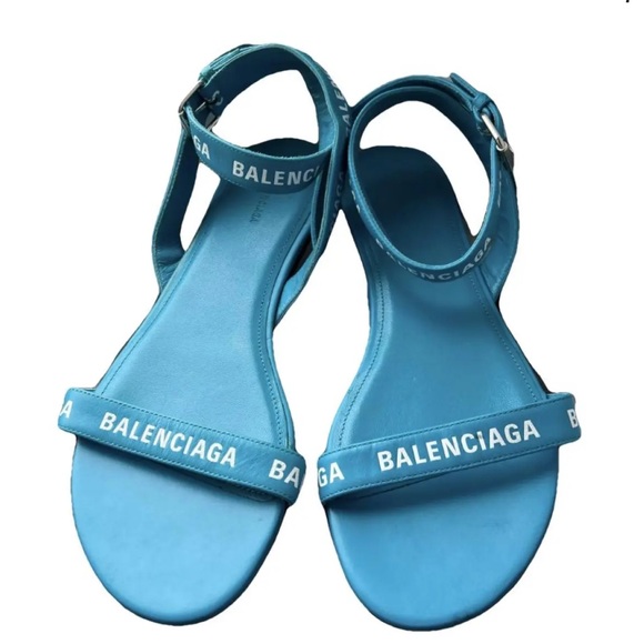BALENCIAGA BLUE SANDALS!!! Lightly worn so selling for less- size 8 - Picture 4 of 4